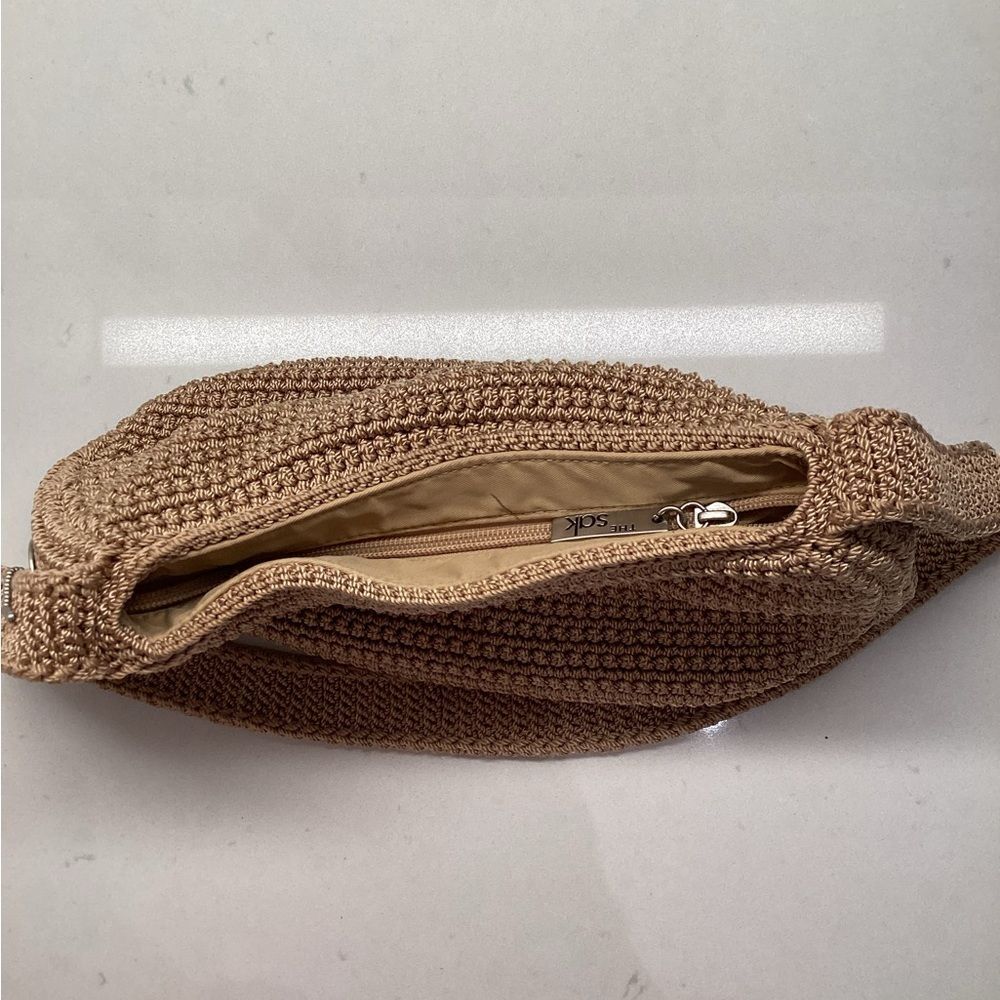 The Sak Woven Crochet Crossbody Bag in Tan - Picture 3 of 6